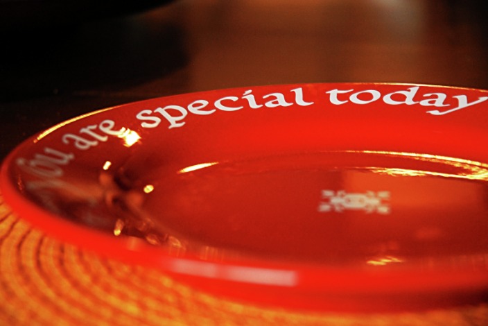 'You Are Special Today' plate